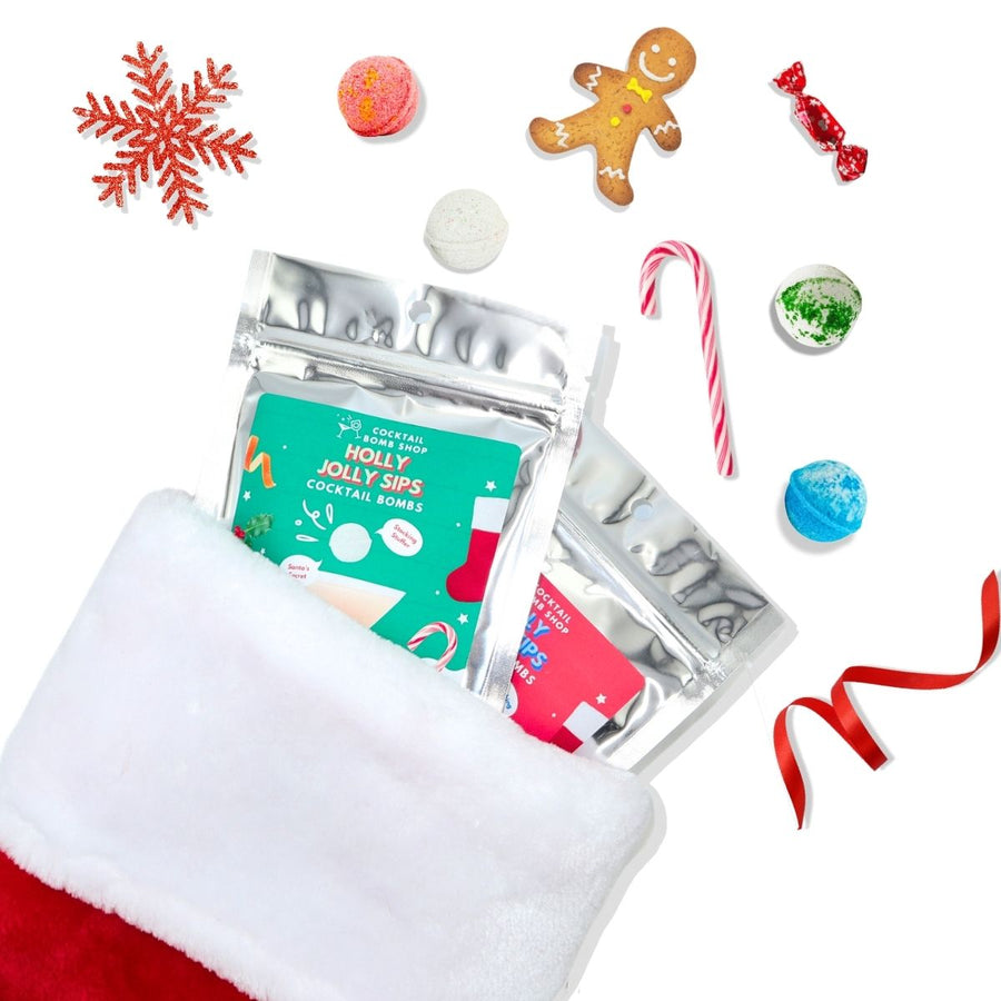 HOLLY JOLLY SIPS (6 PACKS - Individually wrapped, ideal for stocking stuffer)